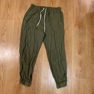 NWOT green 0x joggers